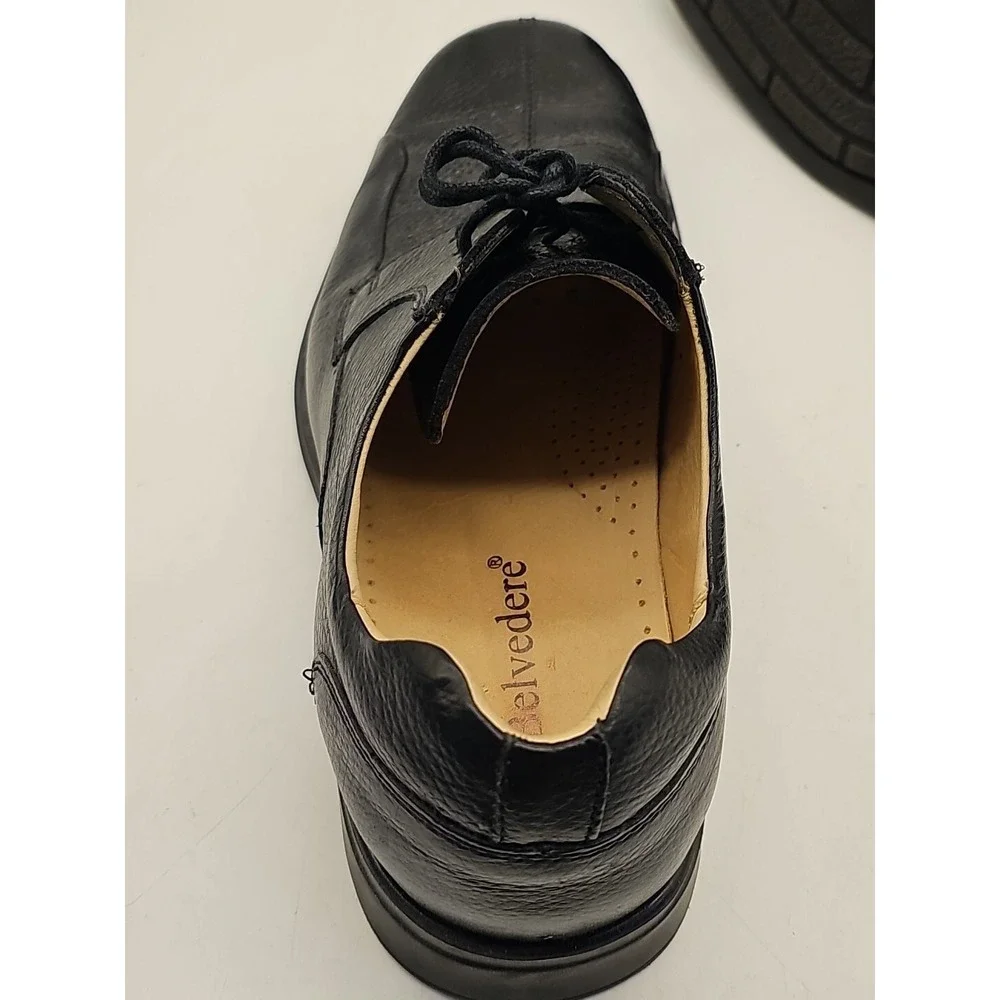 Studio BELVEDERE Shoes Mens 10.5D BAY BRIDGE Dress Oxford BLACK Leather Lace Up